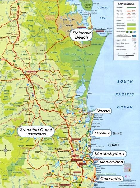 Sunshine Coast Map