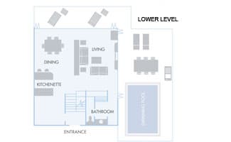 Presidential Suite - Lower Level Floorplan