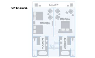 Presidential Suite - Upper Level Floorplan