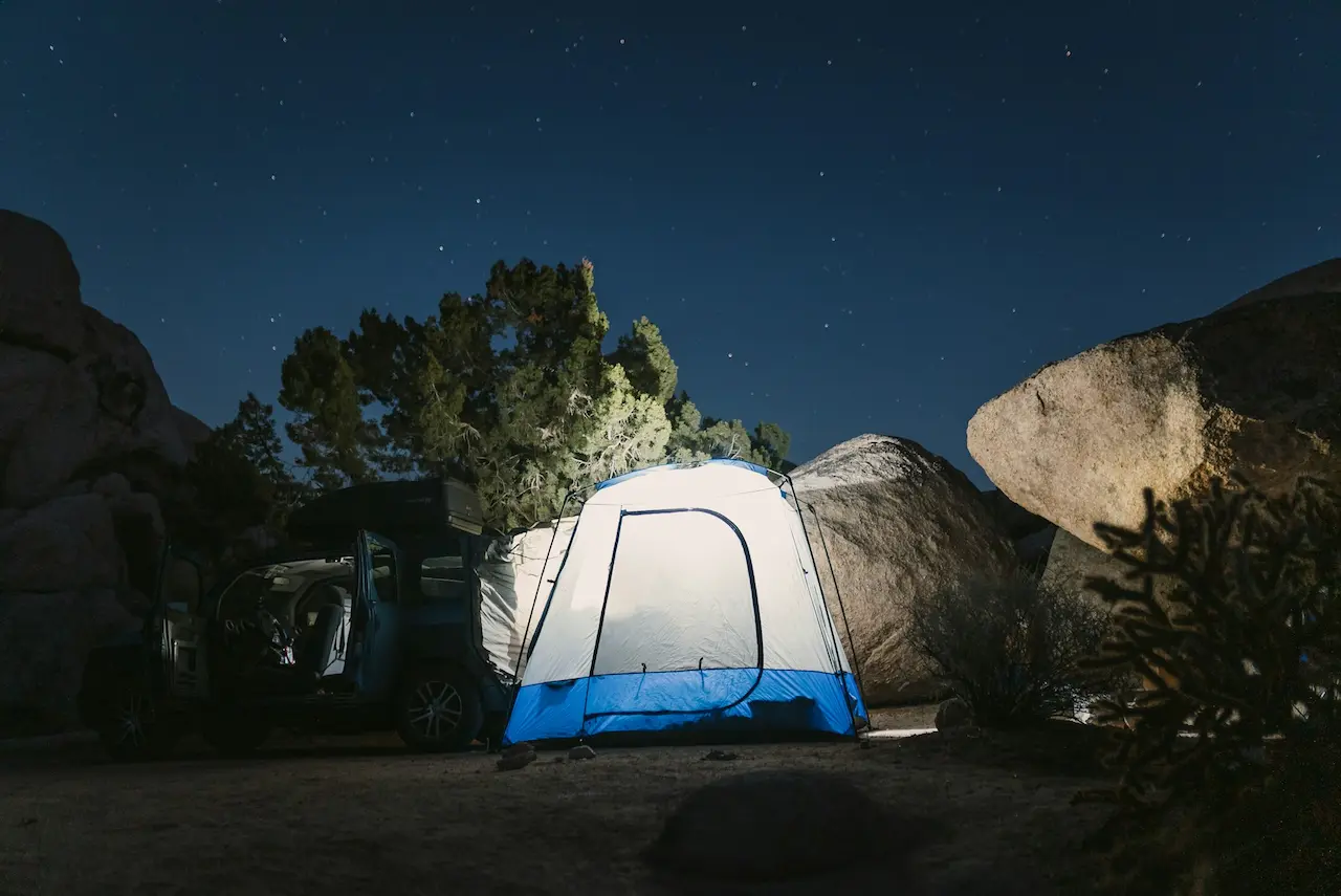 Camping At Night Time