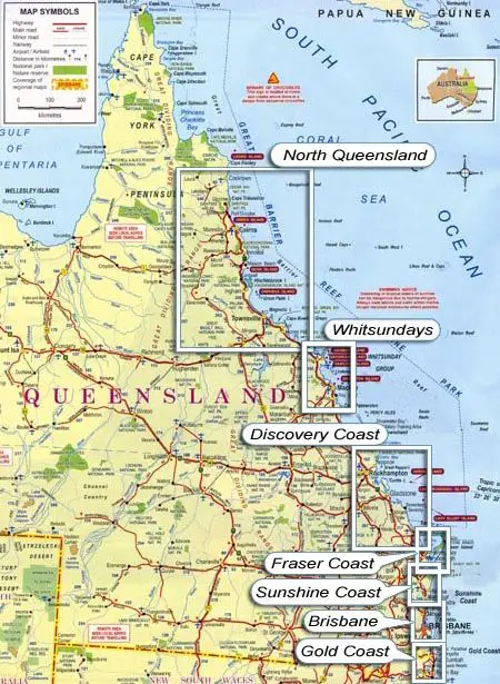 Queensland Map & PDF Download