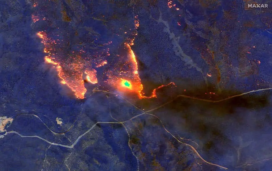 Australian bush fires satellite image s