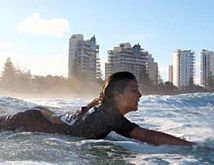 Broadbeach surfing