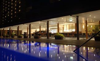 Hamilton Island Reef View Hotel Suites pool night