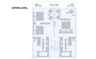 Hamilton Island Reef View Hotel Suites presidential floorplan upper