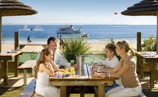 Tangalooma Island Resort beachfront dining