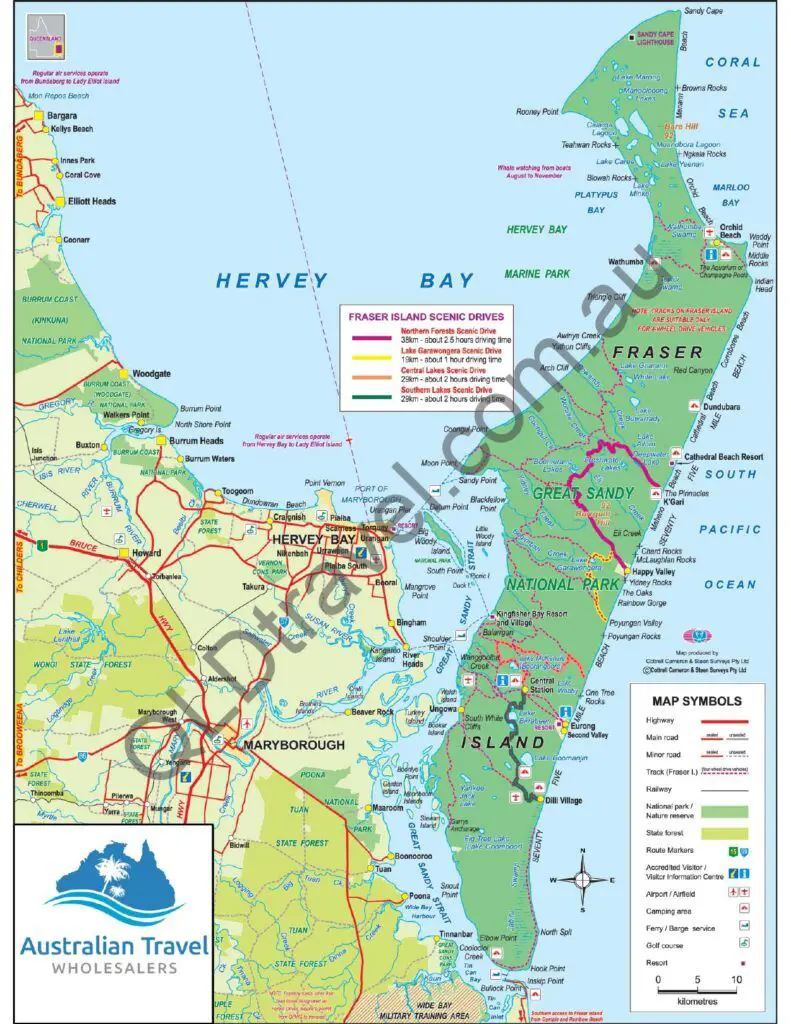 fraser coast maps large