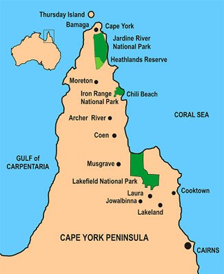 12 Day Cape York Advanced map