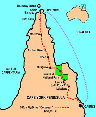 5 Day Cape York Compact map