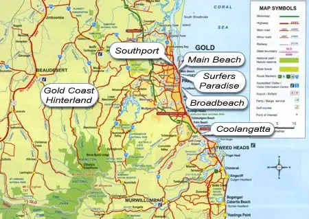 gold coast map