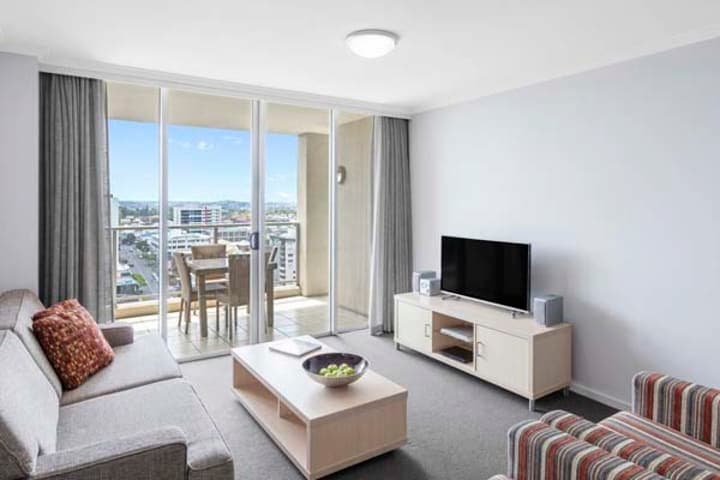 Oaks Brisbane Lexicon Suites Living Room