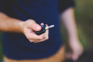 Man holding keys