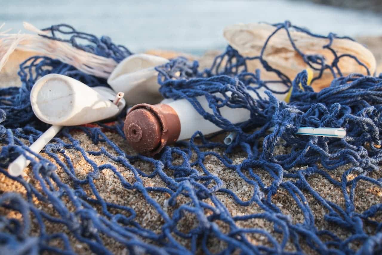 Ocean Waste In Fish Nets