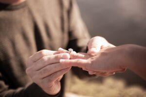 Proposing with an engagement ring