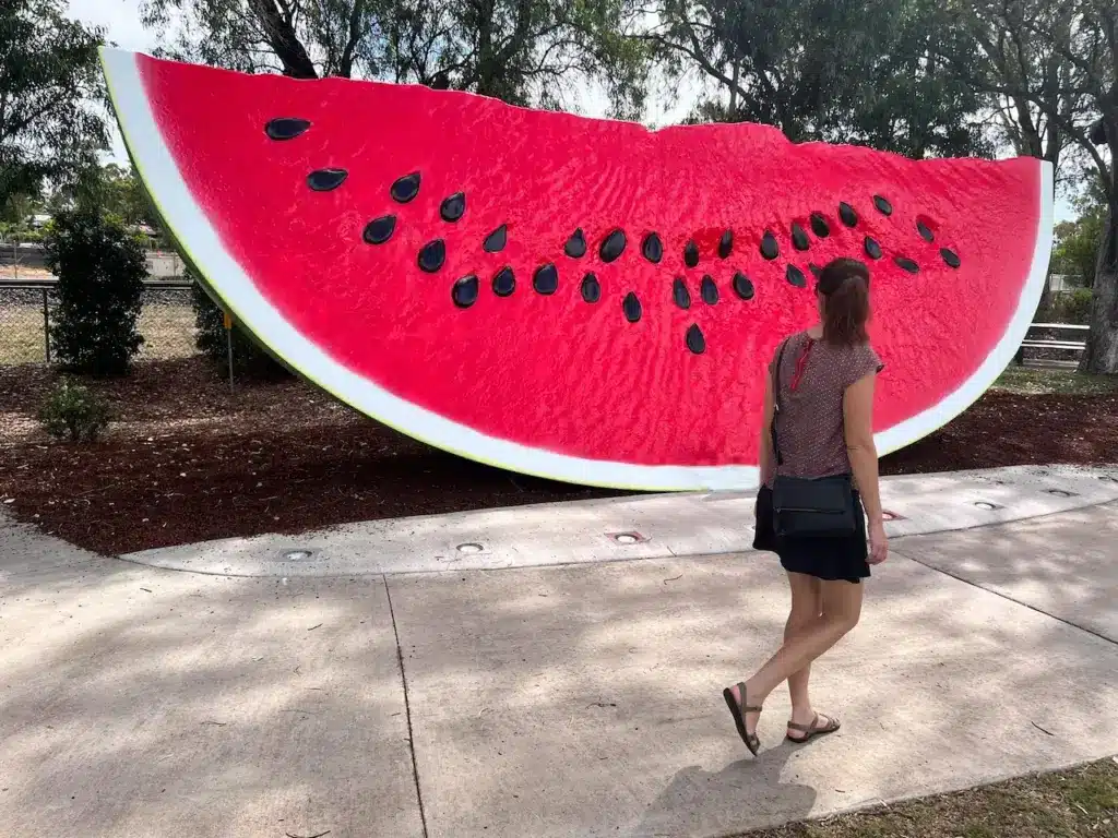 The Big Melon Sculpture in the Park 